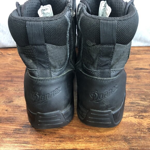 Danner Men Size 12 Black Leather‎ Gore Tex Biker Combat Work Boots 8” Side Zip - Picture 3 of 11